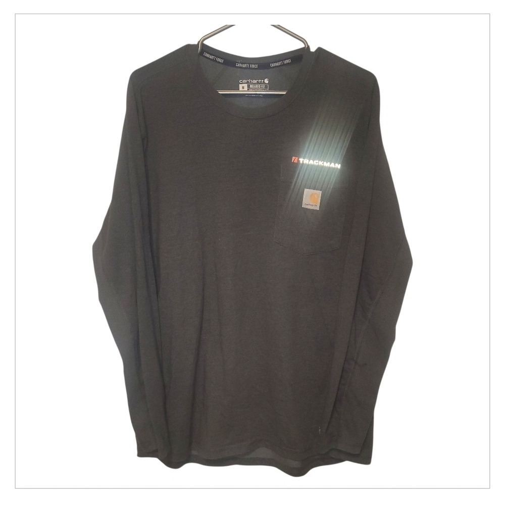 Carhartt Force Trackman Long Sleeve Pocket T-Shirt Medium Relaxed Fit Workwear M